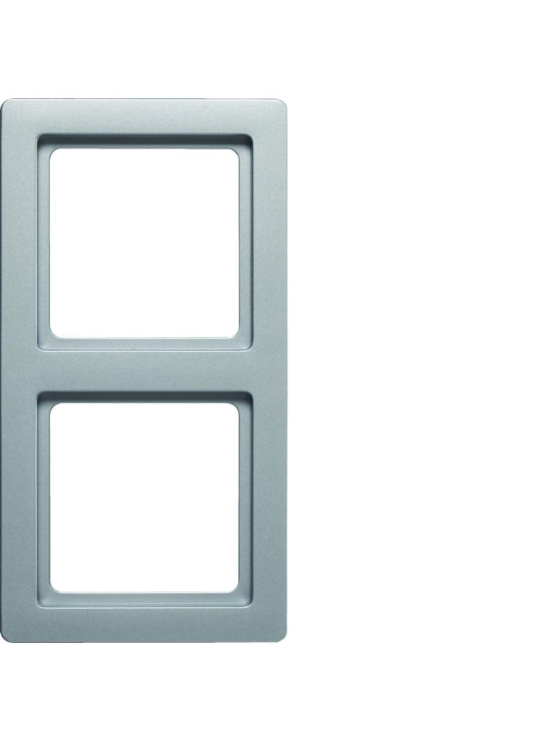 BERKER Q.1 Ramka podwójna aluminium aksamit lakierowana 10126084 HAGER