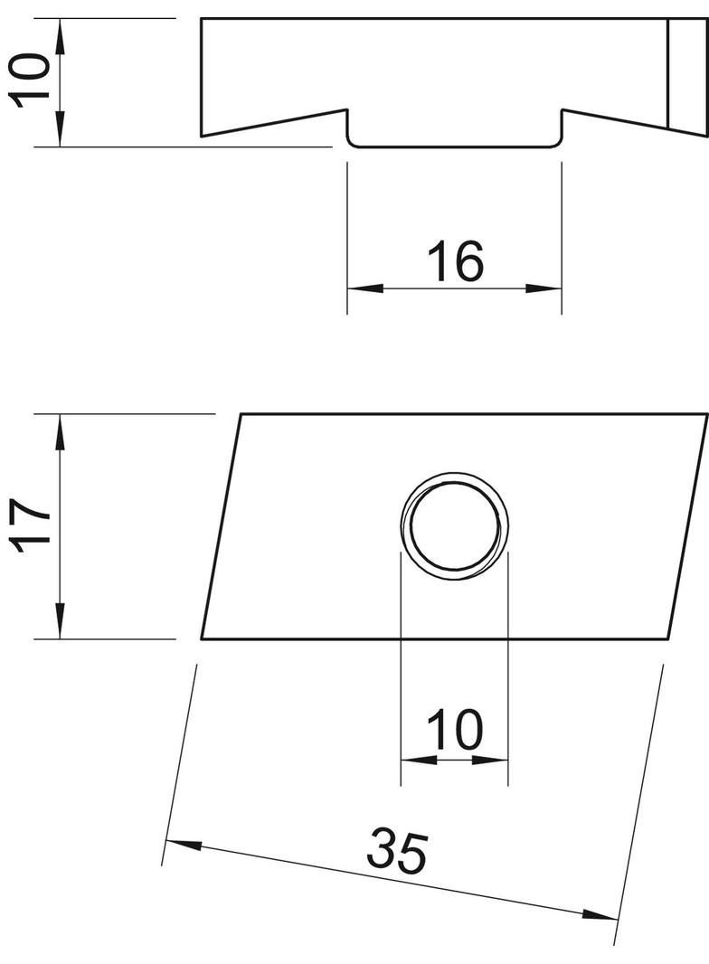 MS40SN M10 A4 Nakrętka ślizgowa