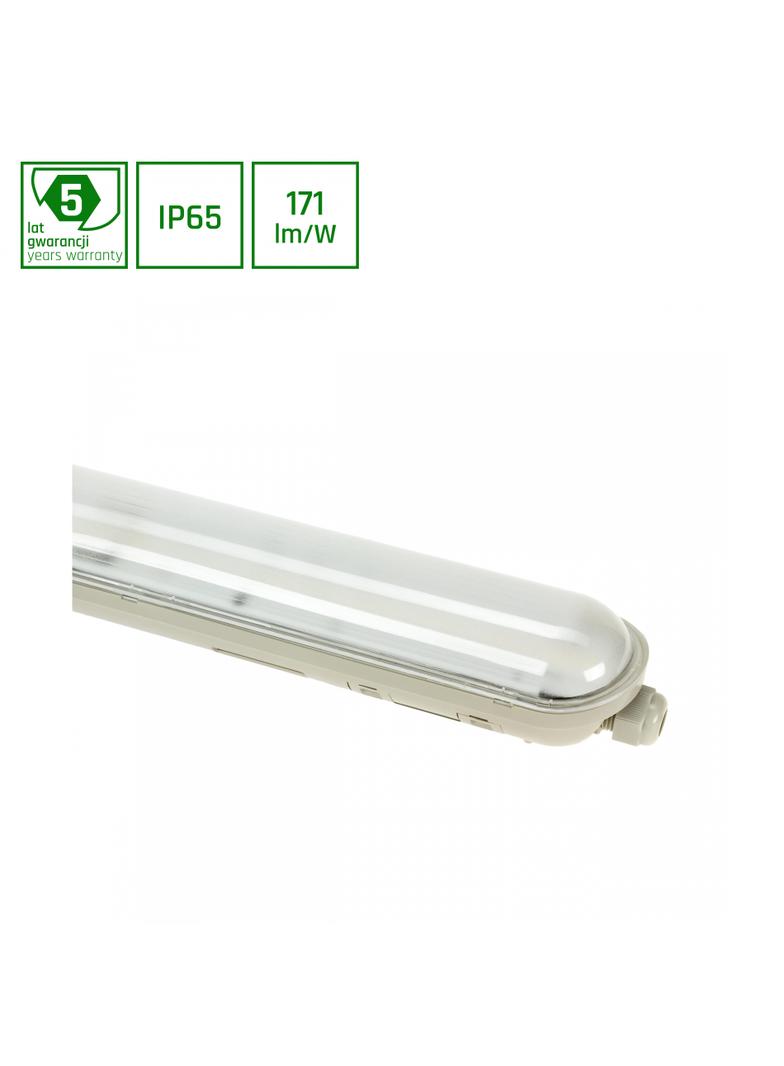 LIMEA GIGANT HERMETYK 1500mm 52W NW 230V 120st IP65 IK10 1490x72x70mm SZARY 5 lat gw.