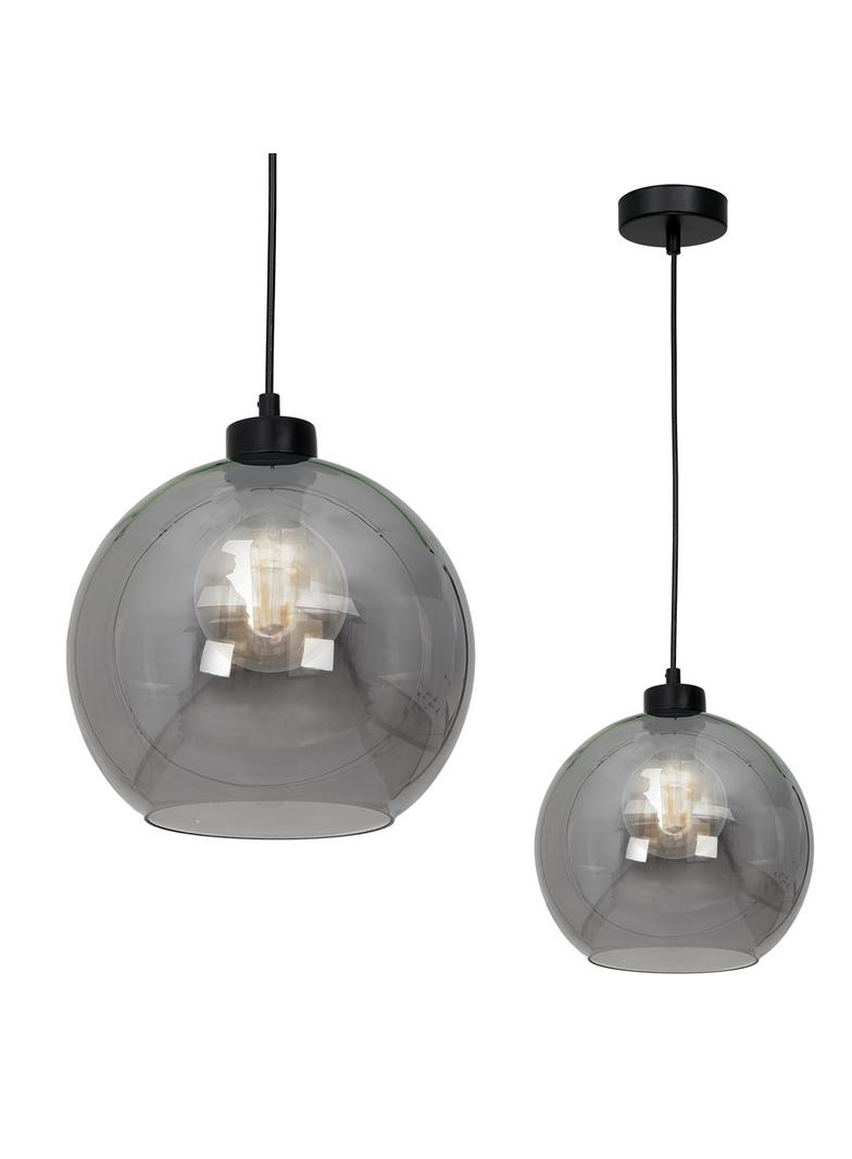 Milagro lampa wisząca Sofia Smoked E27 czarna MLP6577