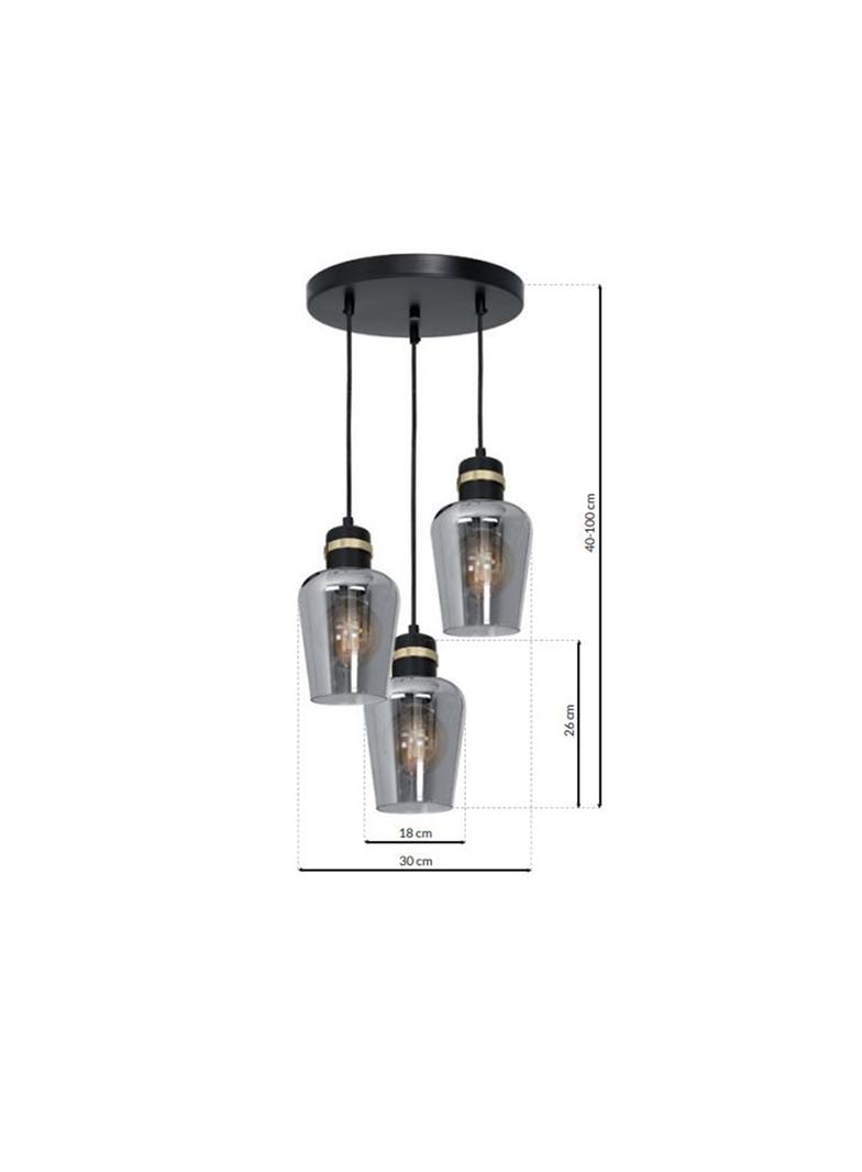 Milagro lampa wisząca Richmond 3xE27 czarno/złota MLP6541