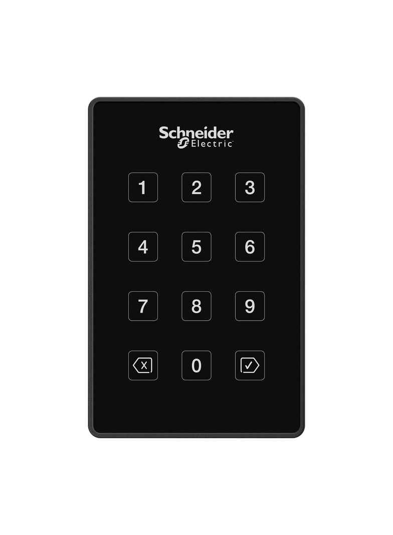Czytnik z klawiaturą, Mifare, DESFire, naścienny, czarny