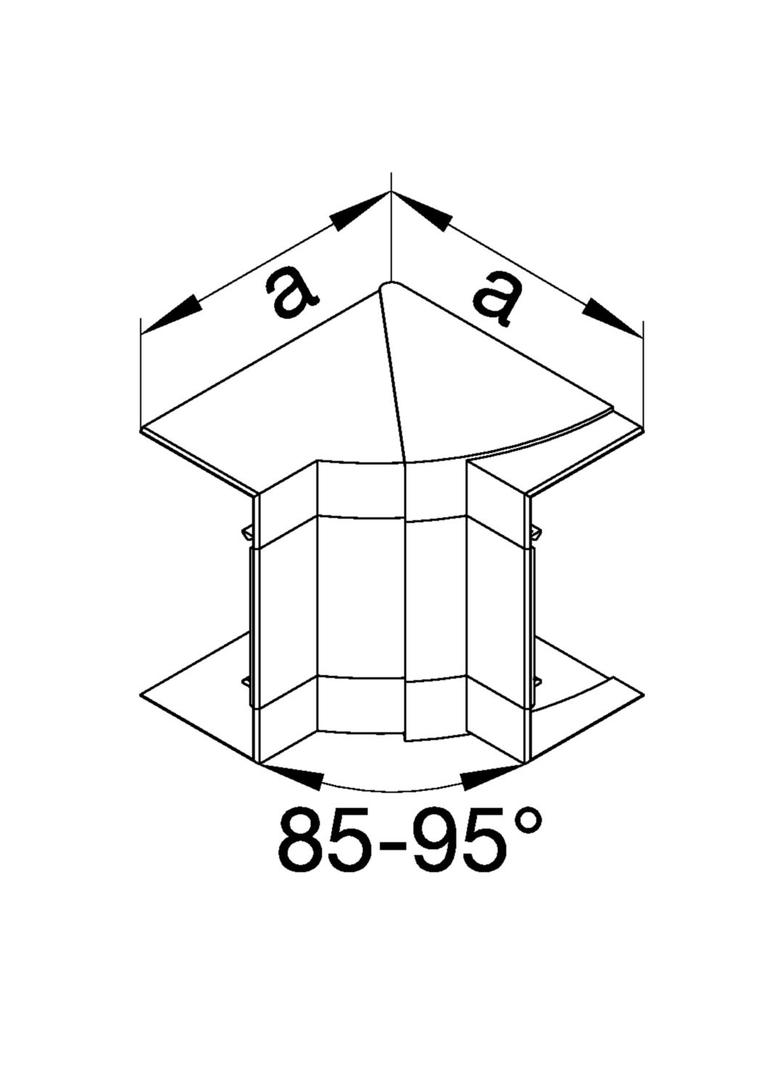 tehalit.BR65/BRS Kąt wewnętrzny 65x210 PC-ABS, jasnoszary