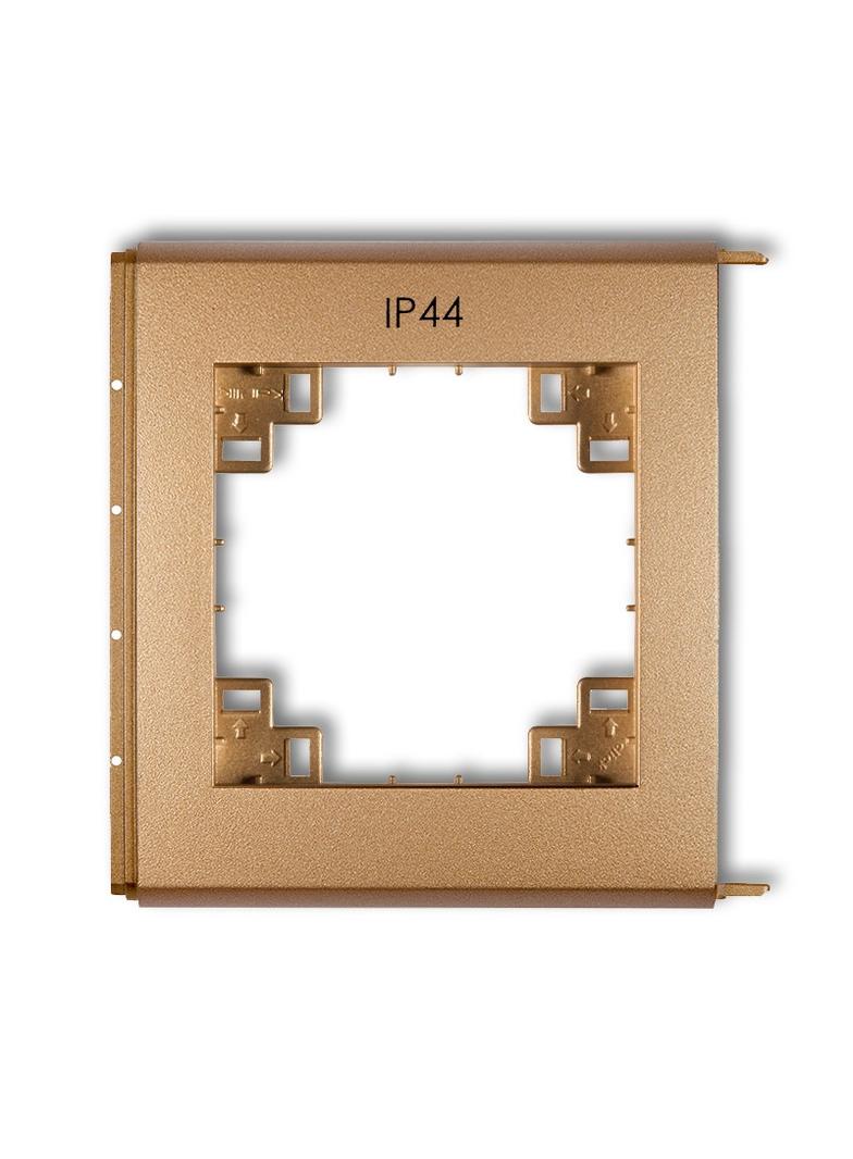 FLEXI Ramka zewnętrzna do łączników IP44 złoty metalik