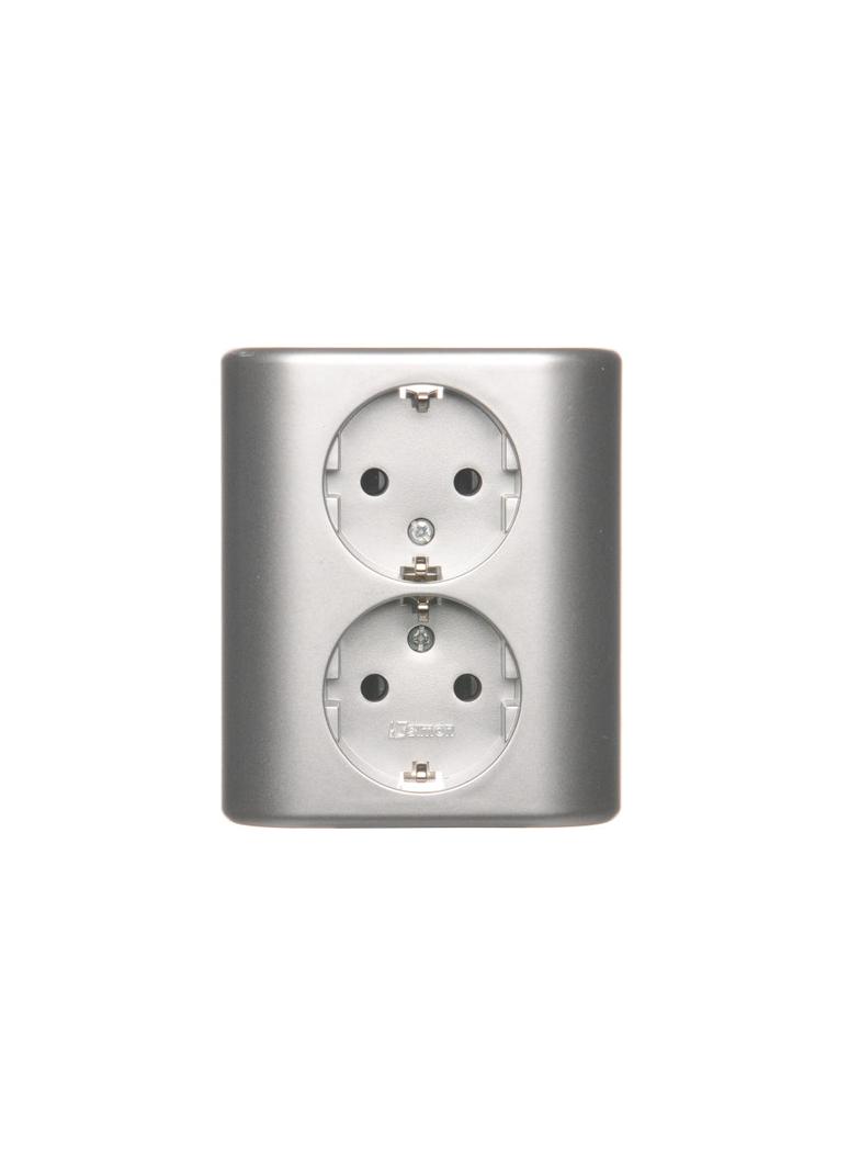 Simon 54 Gniazdo podwójne Schuko podtynkowe z przesłonami torów prądowych wersja skandynawska 16A 250V zaciski śrubowe brąz mat EGSZ2PZ/46 EGSZ2PZ/43 KONTAKT