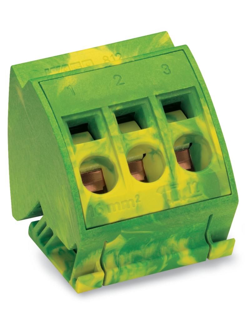 Blok potencjalowy PE 16mm2 zolto‑zielony 812‑110 /12szt./ WAGO