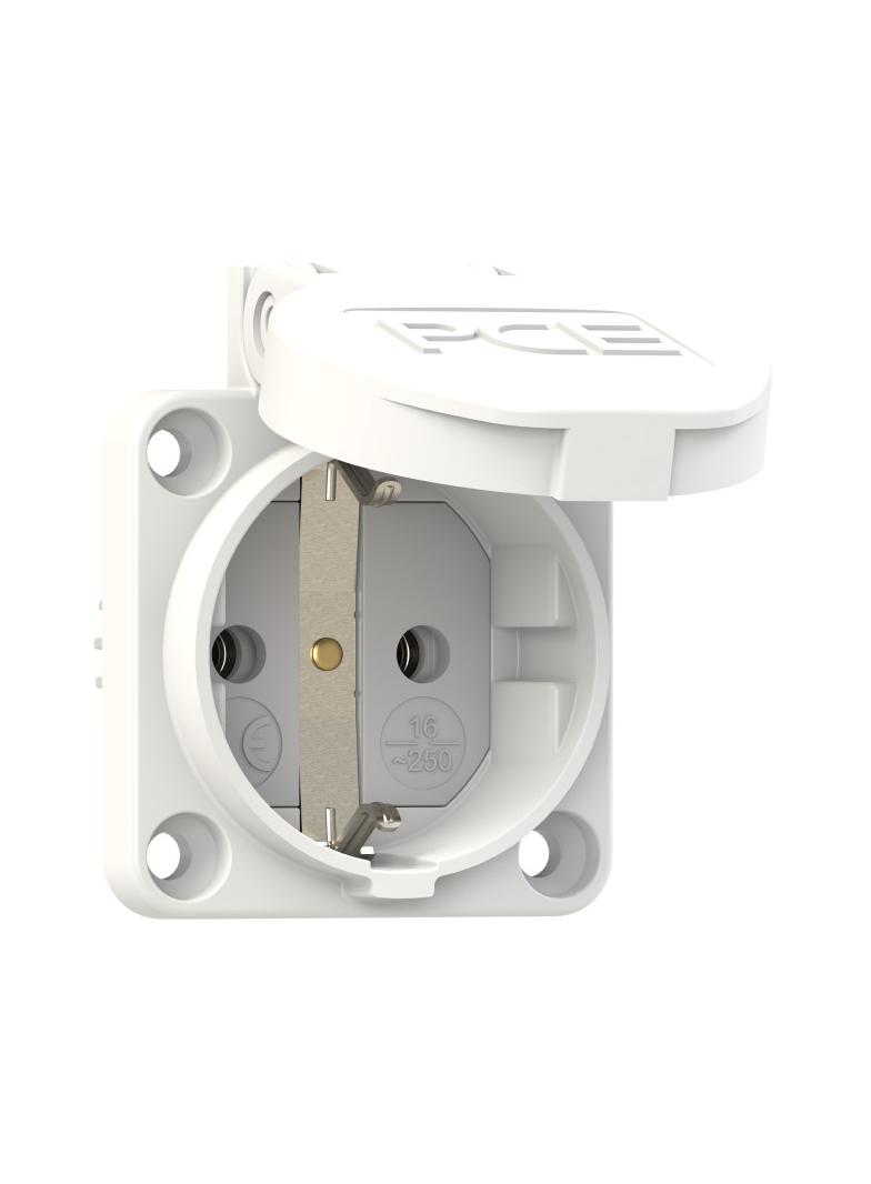 SCHUKO BIALE 16A 3P IP44 Z ZABEZPIECZENIEM BOCZNYM 105-0WS PCE
