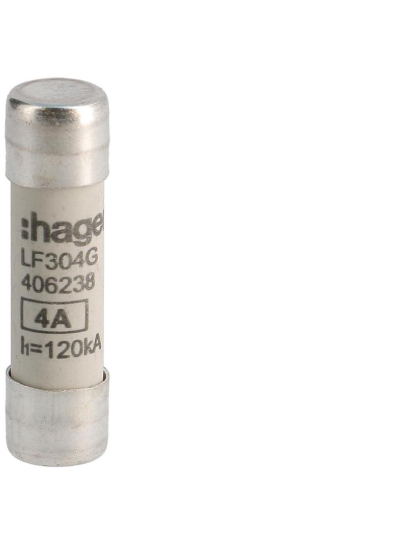 Wkładka bezpiecznikowa cylindryczna CH-10 10x38mm gG 4A 500VAC LF304G HAGER