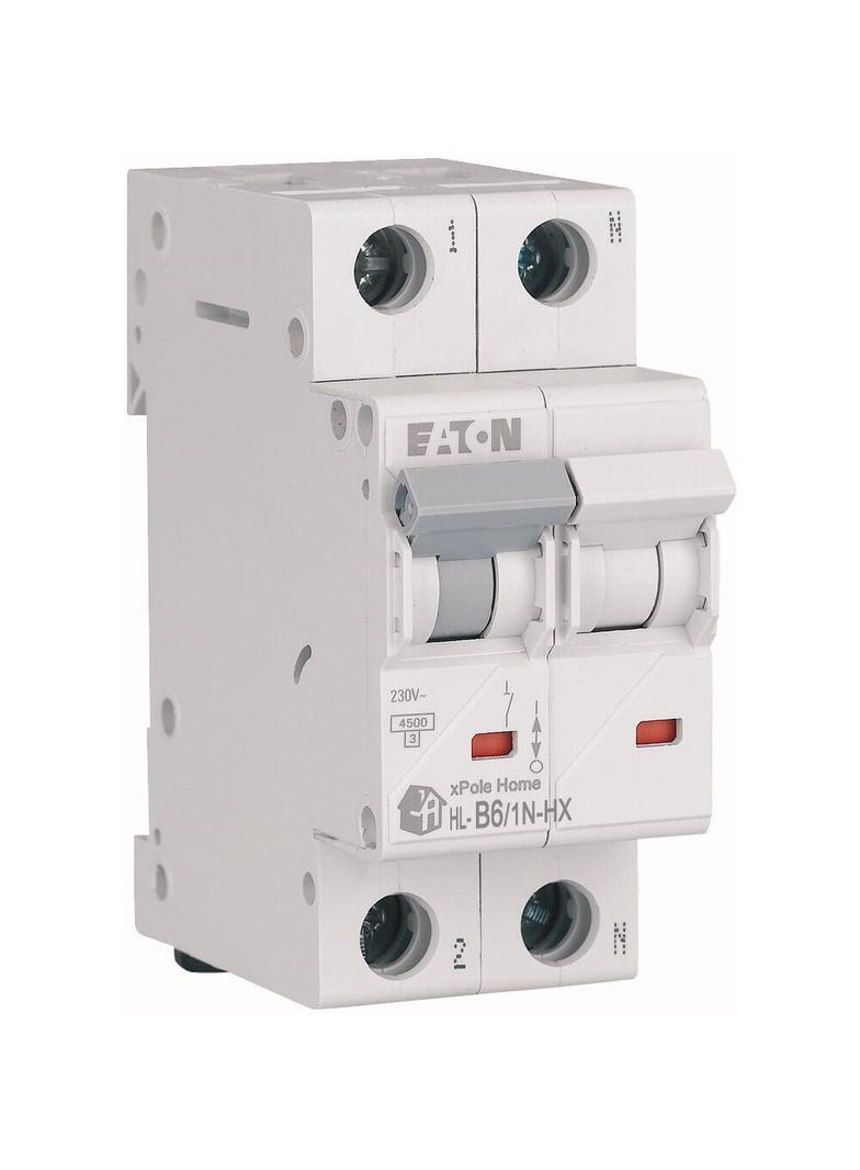 HN-B6/1N Wyłącznik nadprądowy 6kA B6A 1P+N  194838 EATON