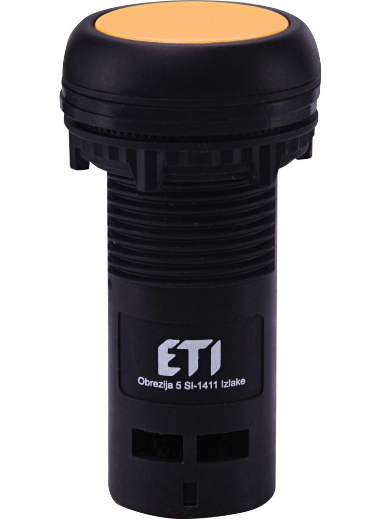 ECF-01-Y - Przycisk kompaktowy z guzikiem krytym, 1NC, Żółty