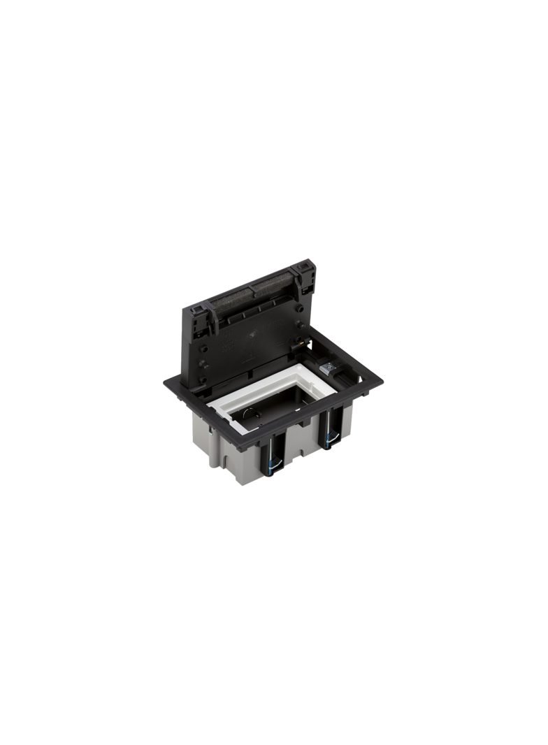 Simon Connect Puszka podłogowa S500 1-modułowa 2x K45 gł. 70mm szary grafit