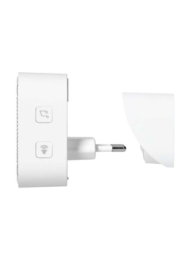 ATEL AC, dzwonek bezprzewodowy sieciowy, learning system, 38 dźwięków, 150m, biały