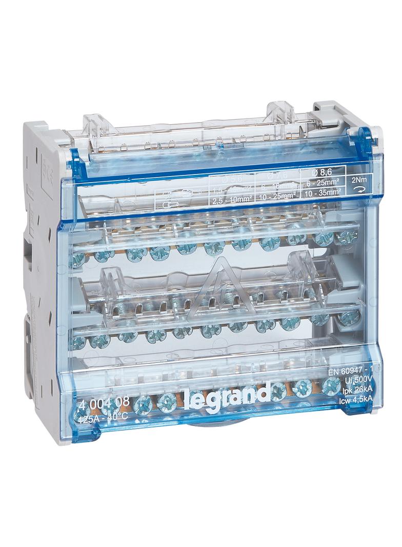 MODUŁOWY BLOK ROZDZIELCZY 6M 4P 125A - 10 ZACISKÓW, Legrand