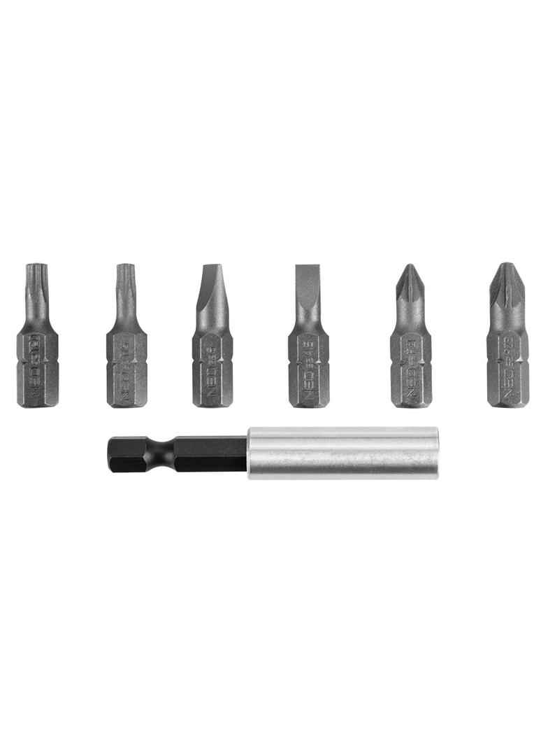 Końcówki wkrętakowe z uchwytem, zestaw 7 szt.
