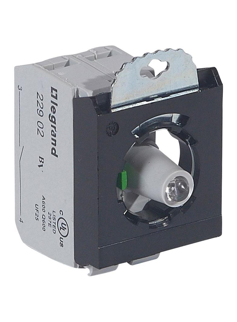 OSMOZ KORPUS KOMPLETNY, GŁÓWKA PODŚWIETLANA CZERWONA 230 V, 1Z + UCHWYT POTRÓJNY ZACISKI ŚRUBOWE, Le