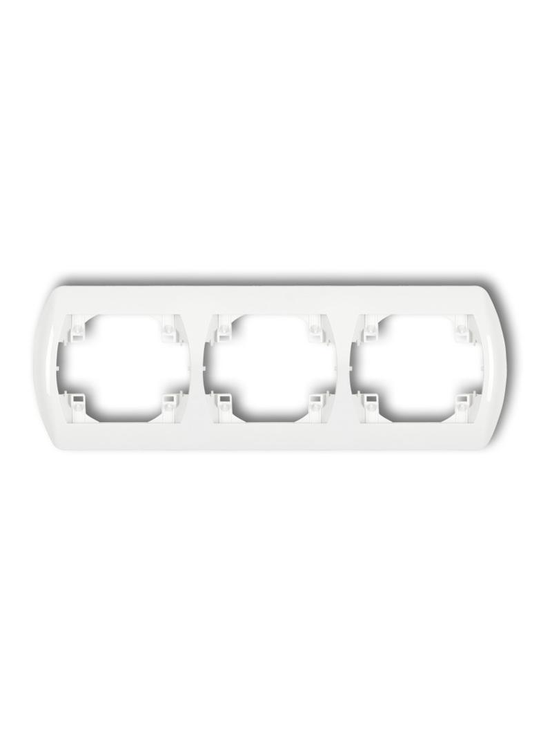 TREND Ramka pozioma potrójna biała