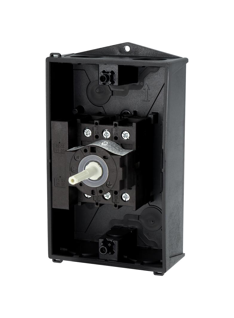 Łącznik krzywkowy 0-1 3P 25A 1Z 1R w obudowie IP65 P1-25/I2/SVB-SW/HI11 207295 EATON