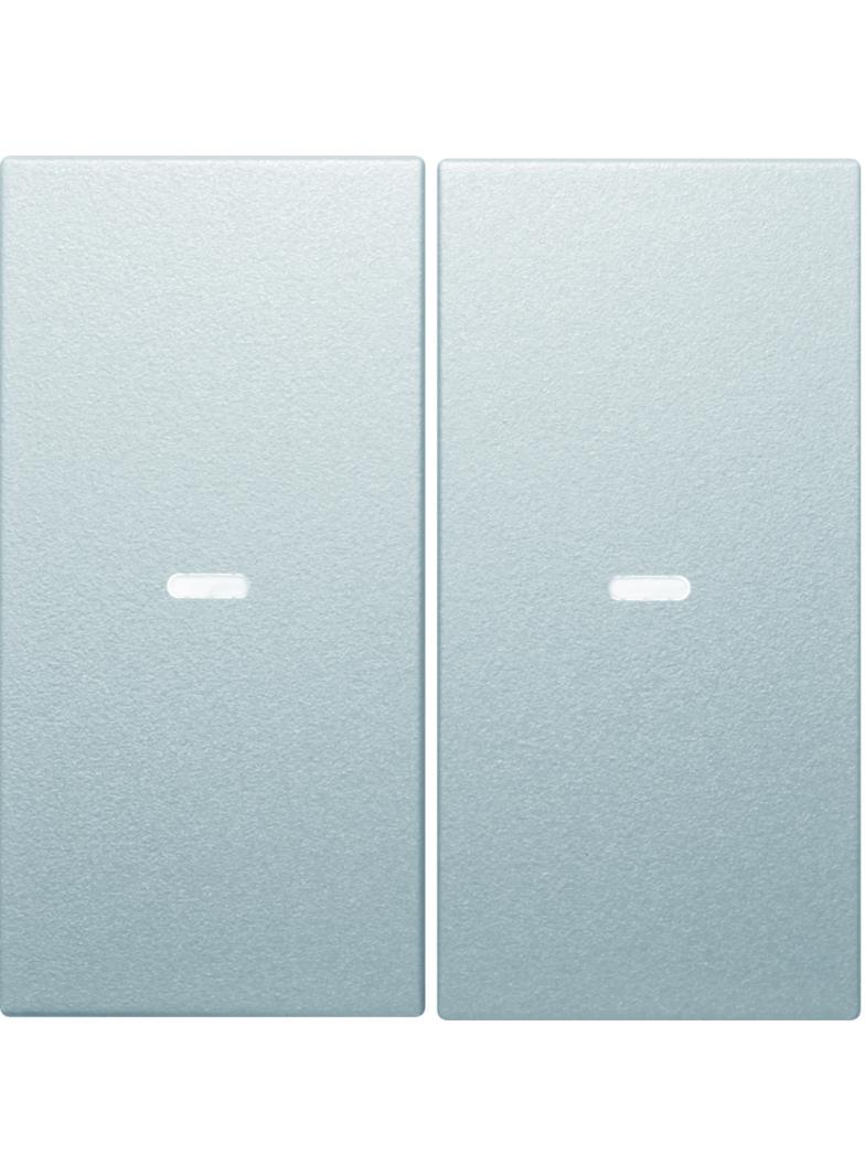 BERKER KNX e/s B.x Klawisze z soczewką do modułu przycisku podwójnego aluminium mat lakierowana. 80960383 HAGER