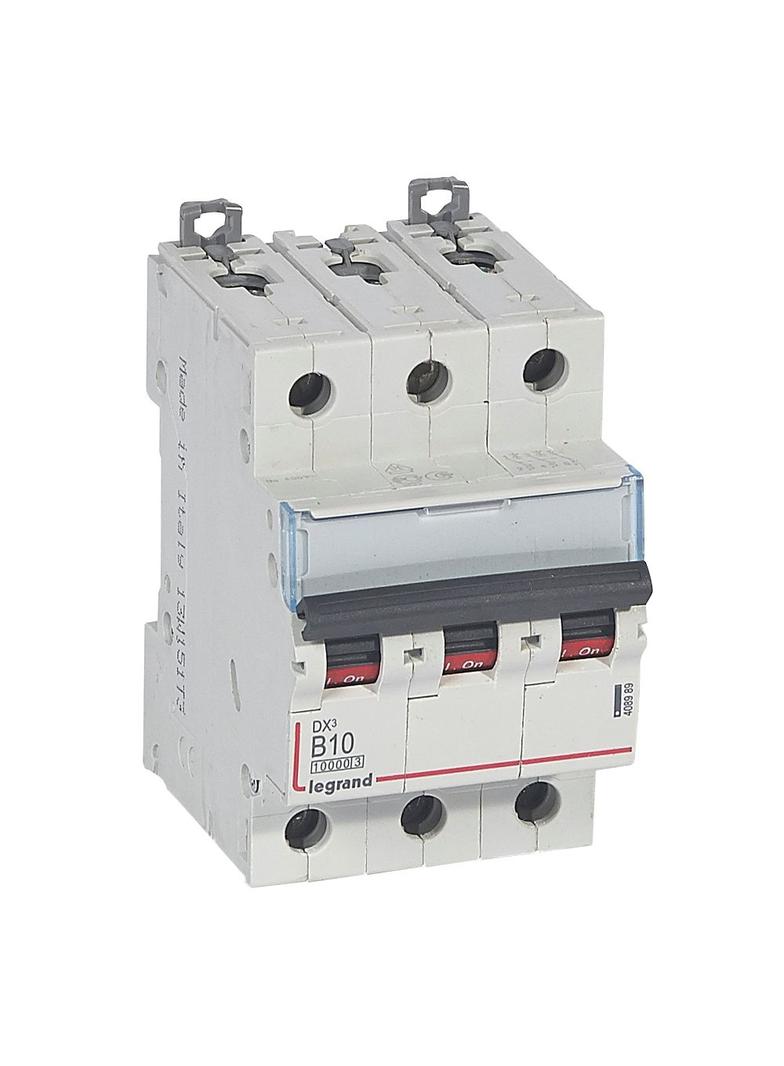 WYŁĄCZNIK NADPRĄDOWY S 313 3P B 10A 10000A SERII DX3, Legrand
