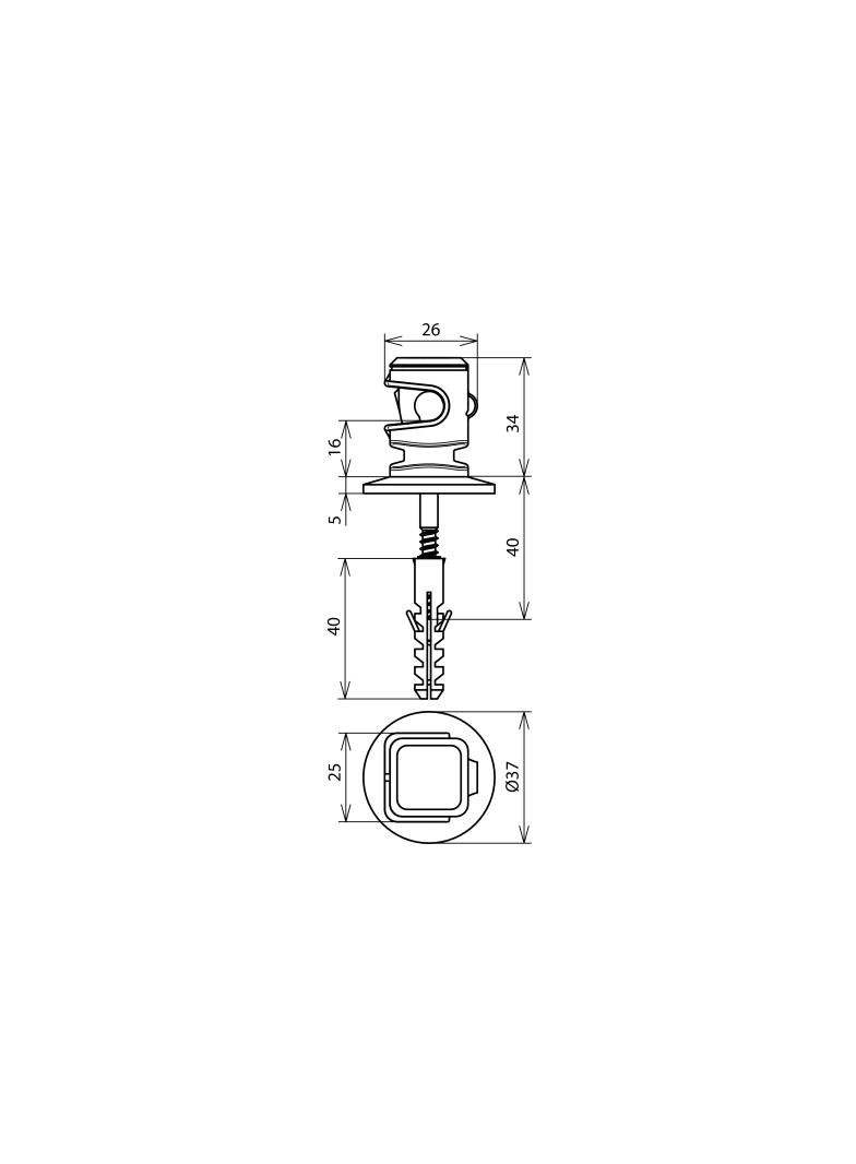 Wspornik DEHNsnap wys. 16 mm, szary
