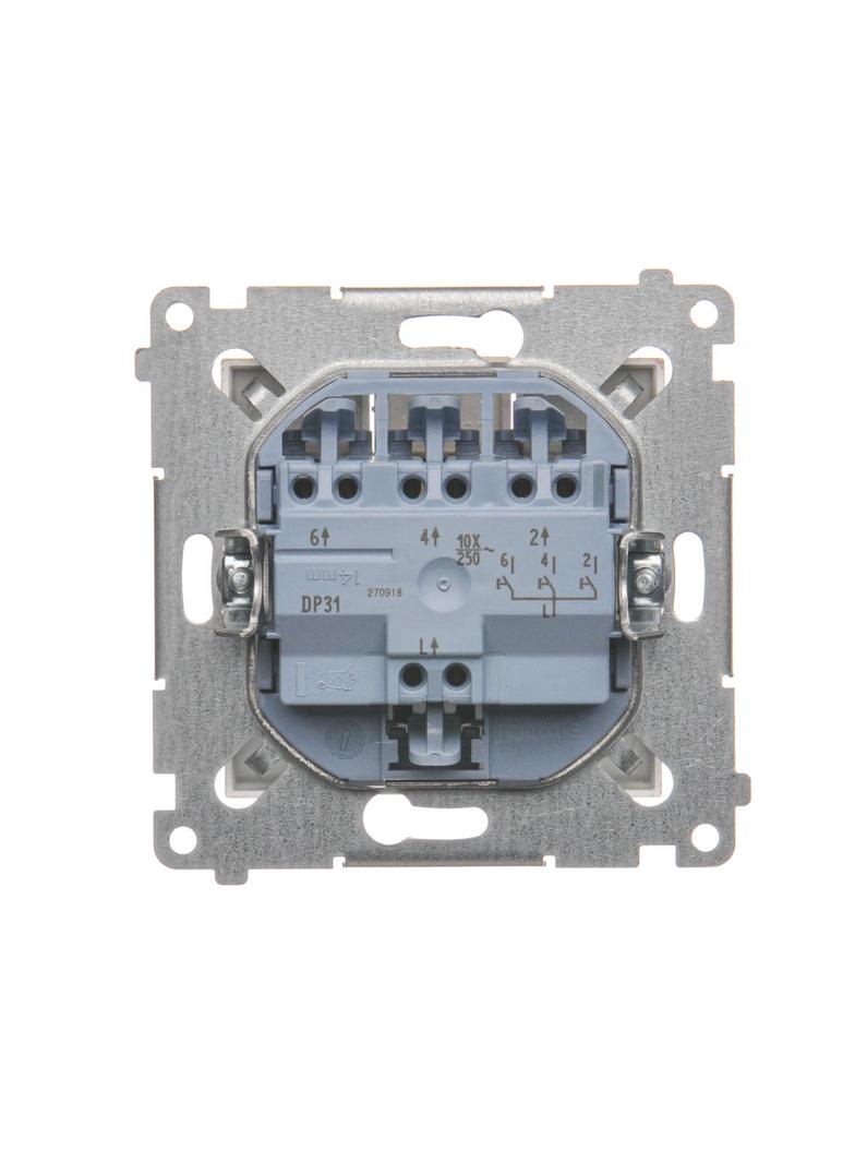 Simon 54 Przycisk potrójny 10A 250V szybkozłączka złoty mat DP31.01/44 KONTAKT