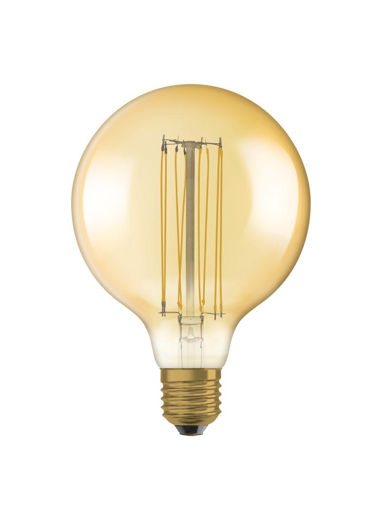 Lampa LED Vintage 1906 GOLD 125 dim 5,8W/822 E27