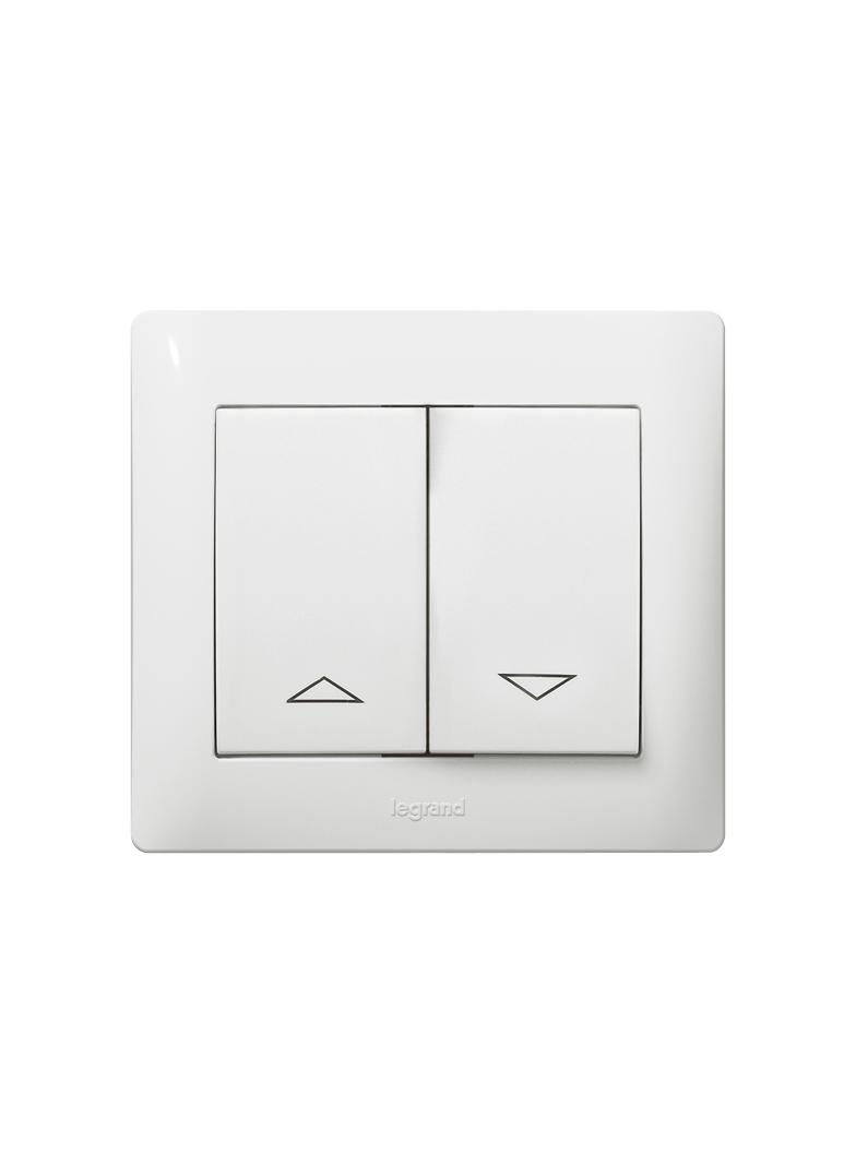 SISTENA LIFE KLAWISZ ARCTIC PODWÓJNY DO MECHANIZMÓW STEROWANIA ROLETAMI, Legrand
