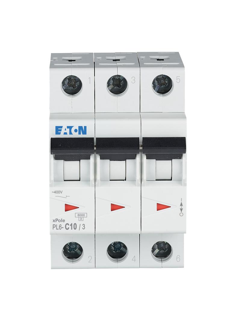 PL6-C10/3 Wyłącznik nadprądowy 6kA C10A 3P 286599 EATON