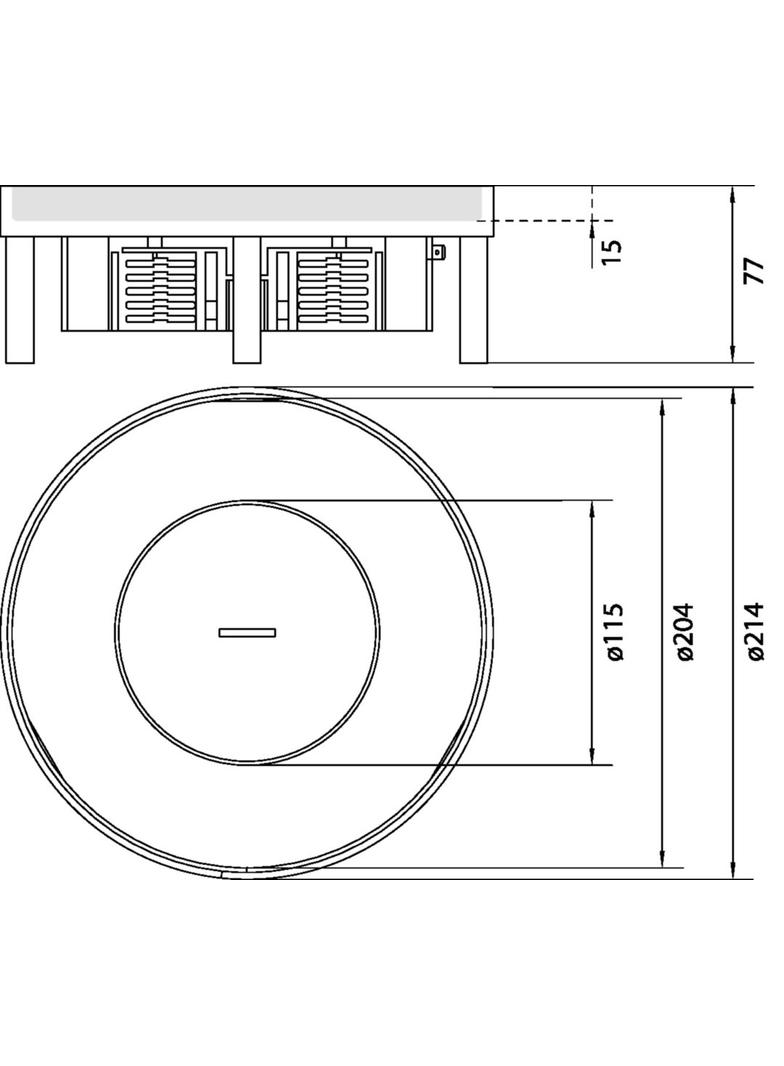 tehalit.VE-EE Pokrywa tubus IP54 5kN EKR06 fi215 15mm stal nierdzewna EKR060TM15 HAGER