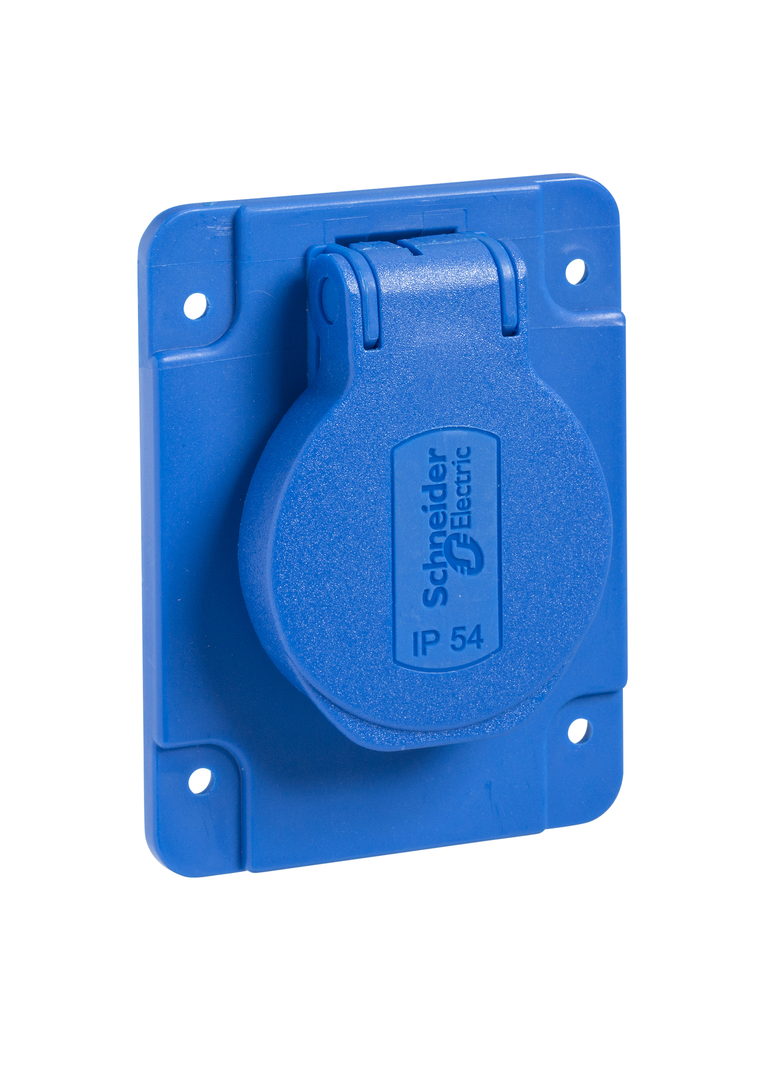 GNIAZDO 65X85 BACK BLUE IP54220V 2PT PKS61B SCHNEIDER