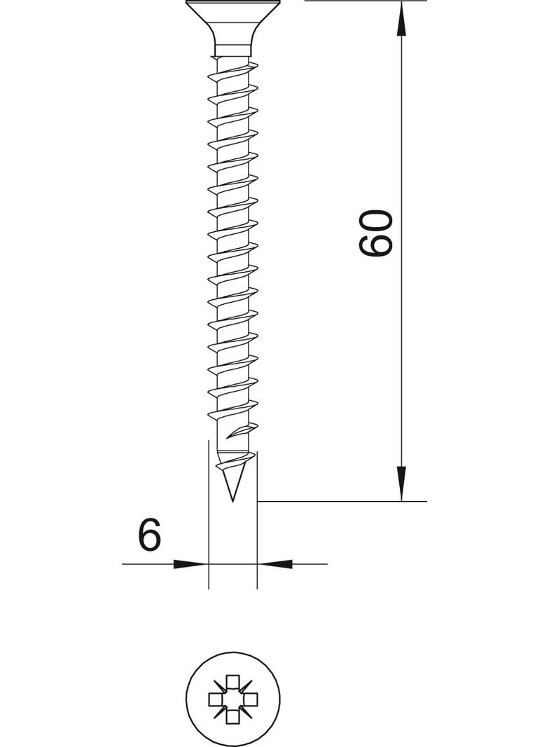 ŚRUBY SPRINT Z ŁB.WPUSZ.6X60