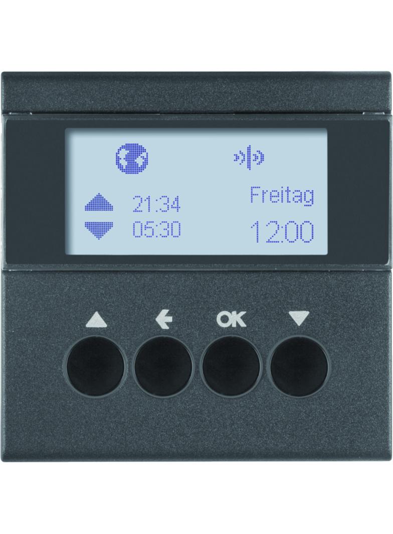 BERKER B.X/S.1 KNX RF quicklink Łącznik żaluzjowy czasowy do sterownika żaluzjowego i mechanizmu zasilającego Berker.Net antracyt 85745185 HAGER