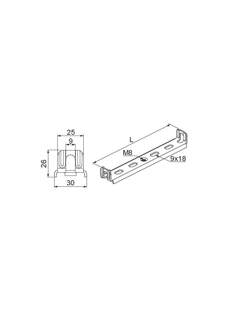 WWK200 Wieszak wewnętrzny korytka
