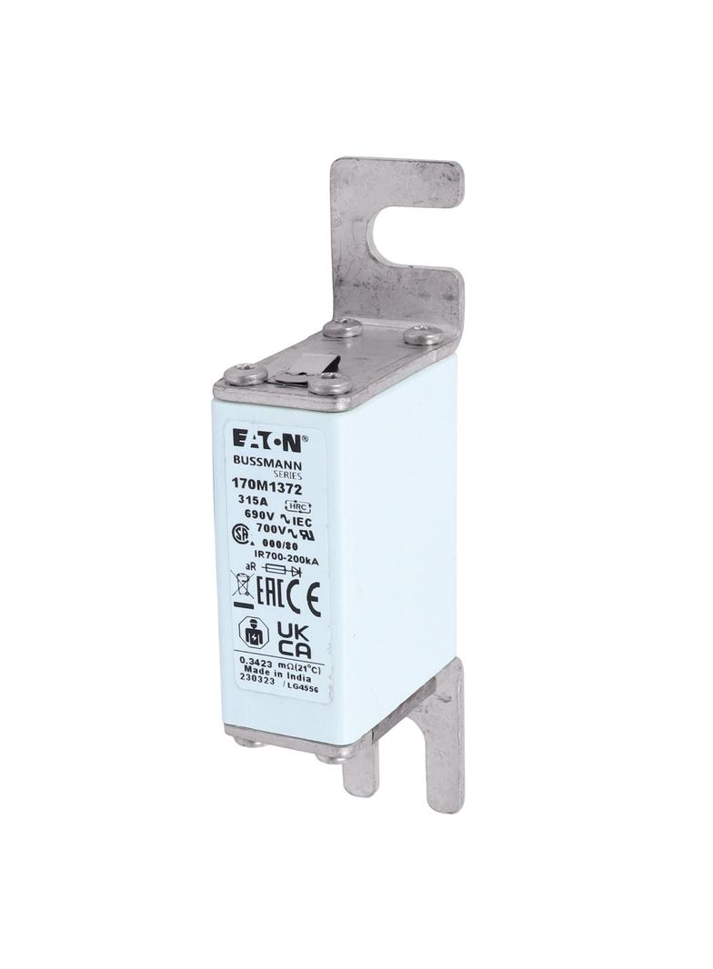 315A 690V IEC aR 000/80 SQ BODY IND FUSE Wkładka szybka 315A AC 690V DIN 000 21x40x100 mm, 170M1372