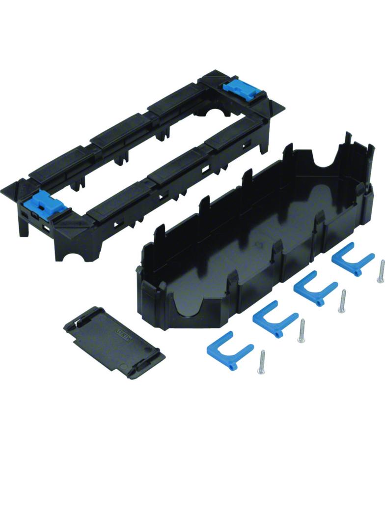 tehalit.GB-EG Puszka montażowa poczwórna 45x45mm PC-ABS czarny GTVR400 HAGER