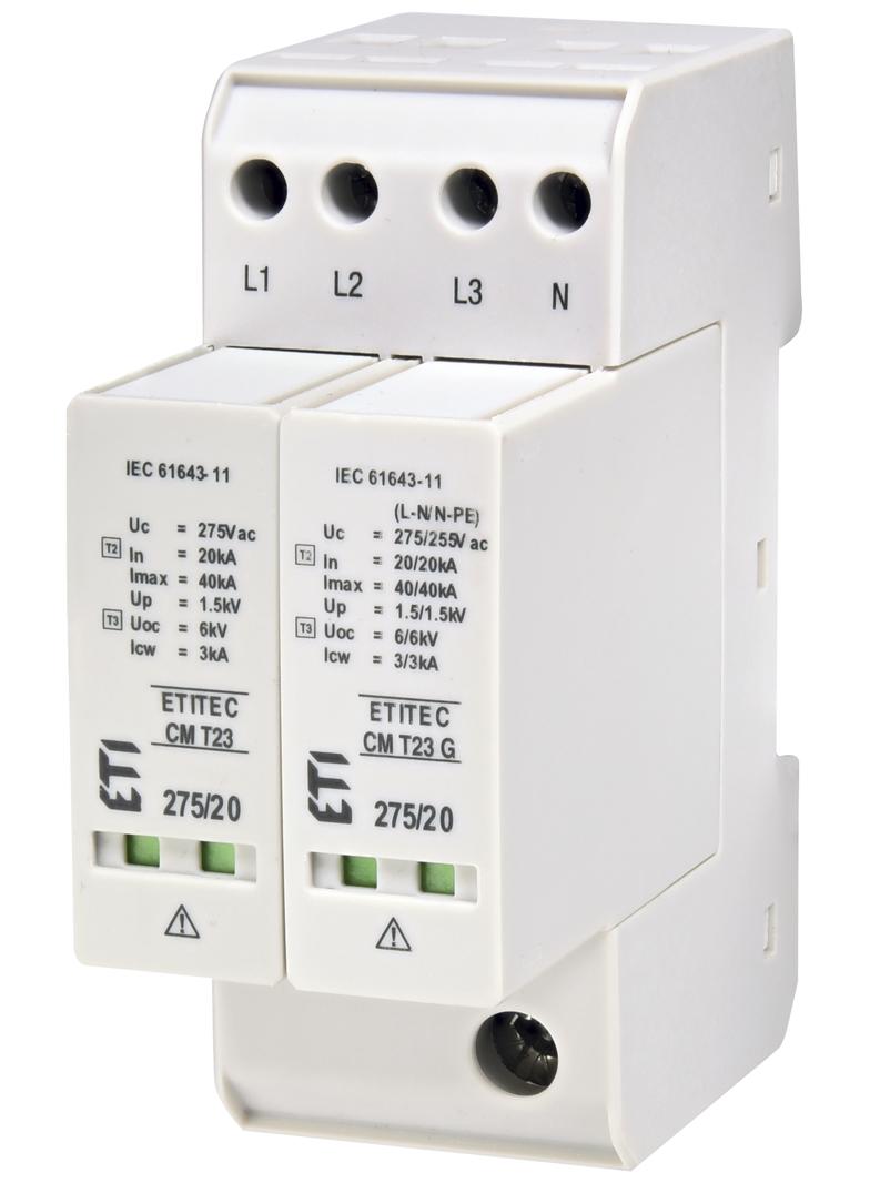 Ogranicznik przepięć T2+T3 (C+D) TEC CM T23 275/20 3+1 RC 002440657 ETI
