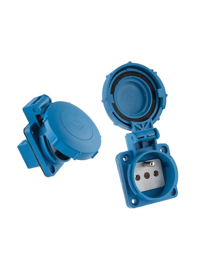 Gniazdko wtyczkowe z uziemieniem GZ16 IP 67  NOWOŚĆ