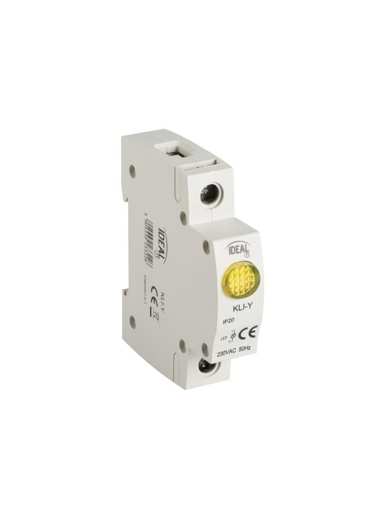 Wskaźnik napięcia Lampka modułowa LED 1-fazowa 1P żółta KLI-Y IDEAL 23322 KANLUX