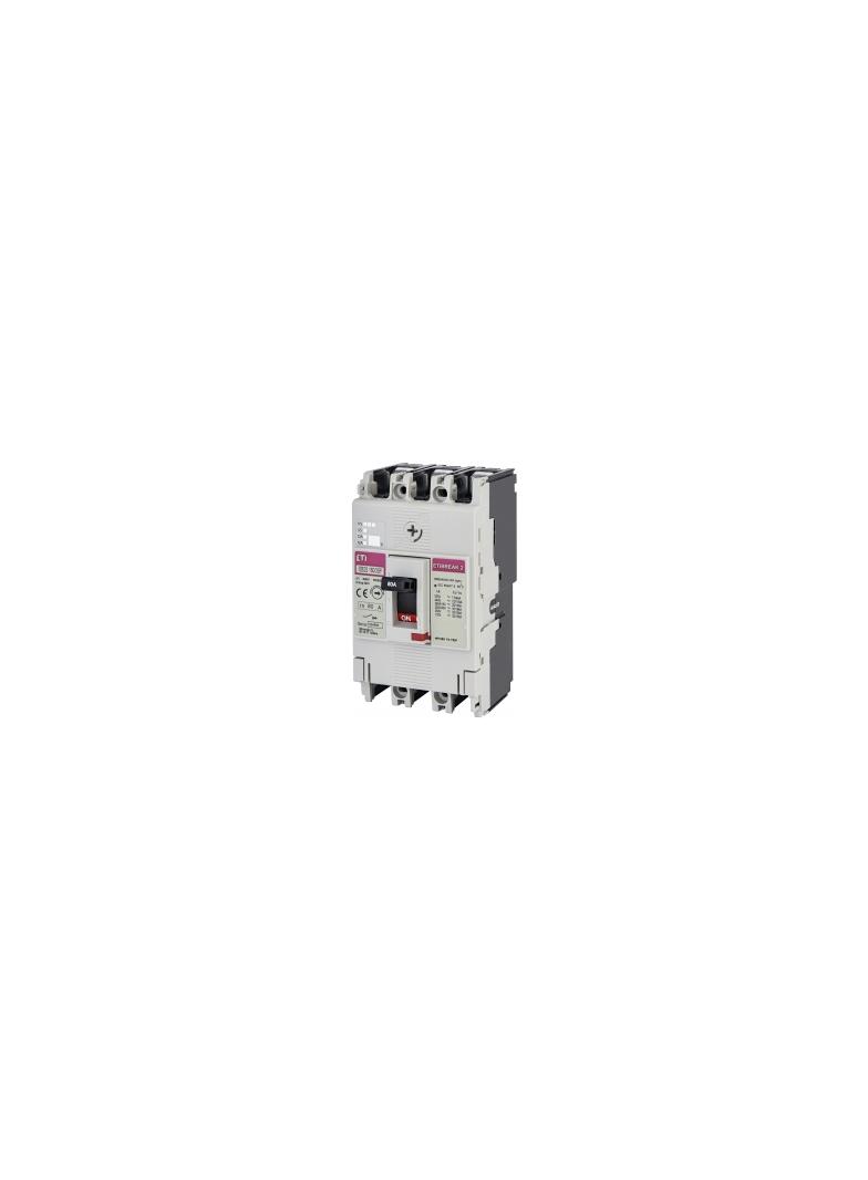 Wyłącznik mocy 3P 25kA wyzw. TM (bez regulacji) EB2S 160/3SF 80A 3P 004671834 ETI
