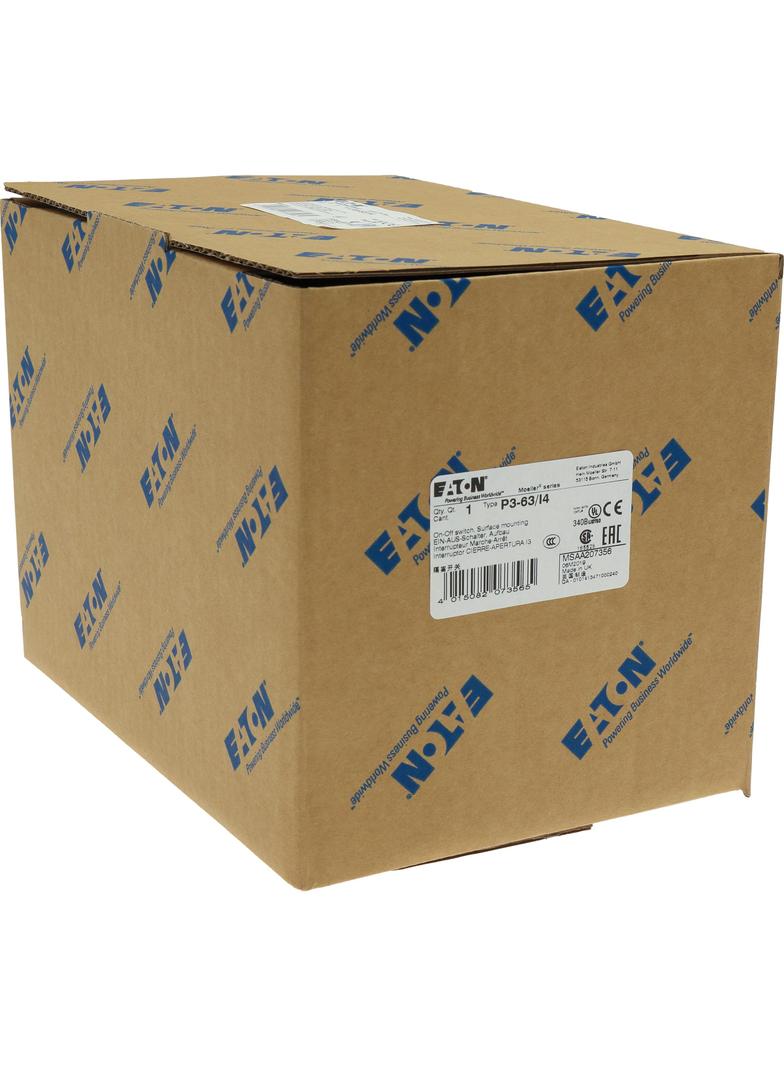 P3-63/I4 Rozłącznik On/Off 63A 37kW 207356 EATON