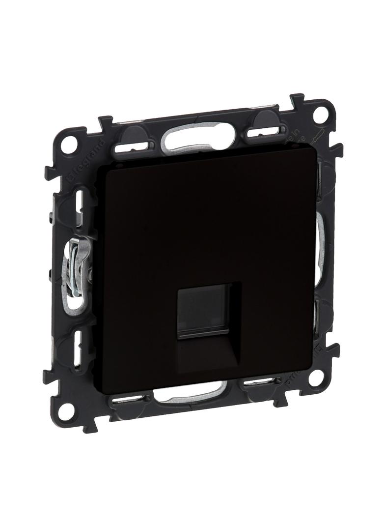 Valena Life - Gniazdo 1Xrj 45 Kat. 5E Utp Czarne 756340 LEGRAND