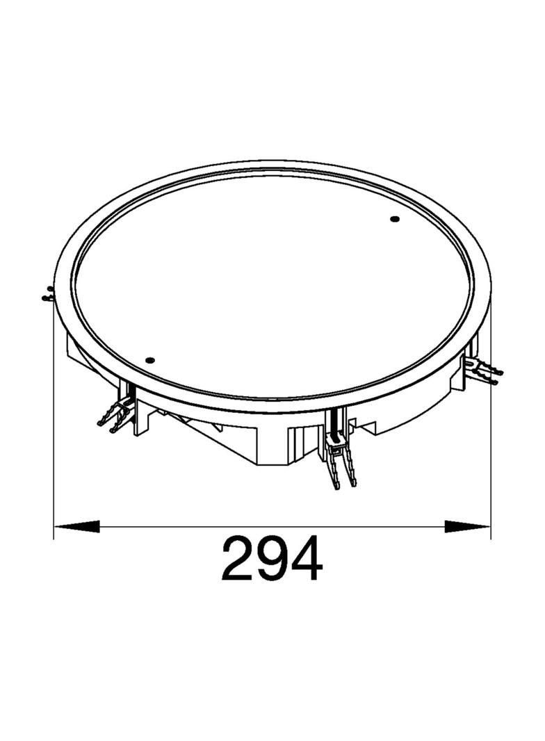 tehalit.VE-EE Pokrywa pełna VDR10 fi275 wykładzina 12mm czarny PA VDR10129005 HAGER