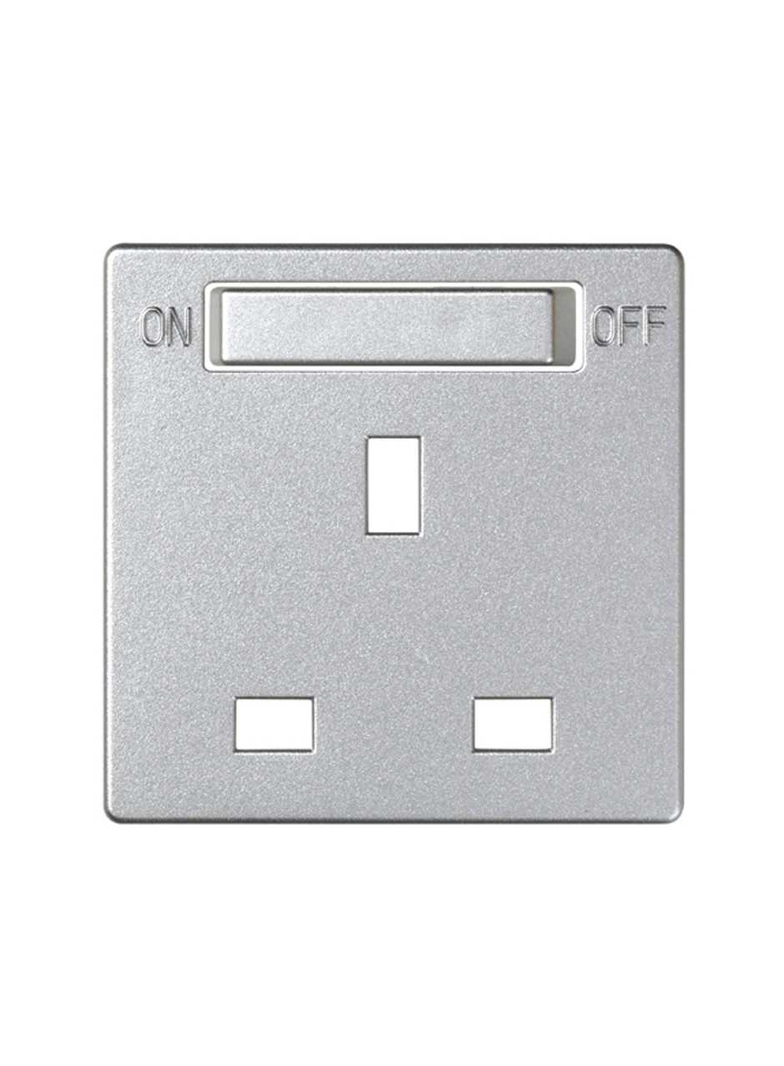 Simon 82 Pokrywa do gniazda standard brytyjski z wyłącznikiem aluminium 8200046-093 KONTAKT