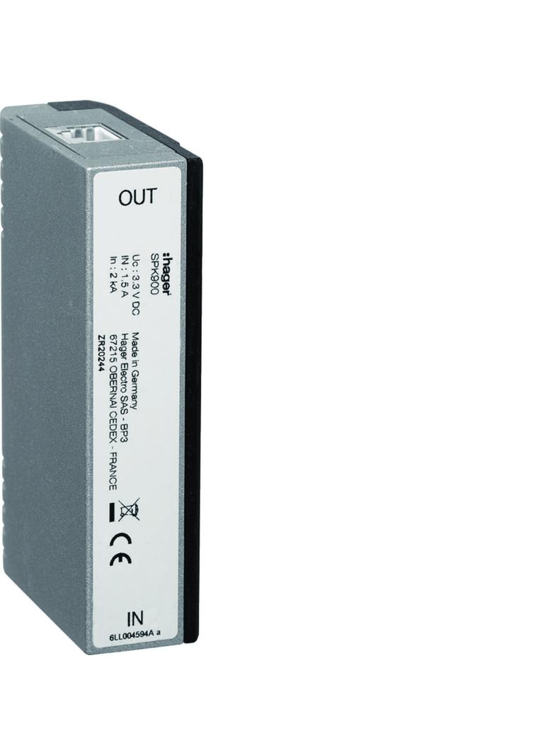 SPD sieci Ethernet Profinet Uc=3,3V DC In=2kA