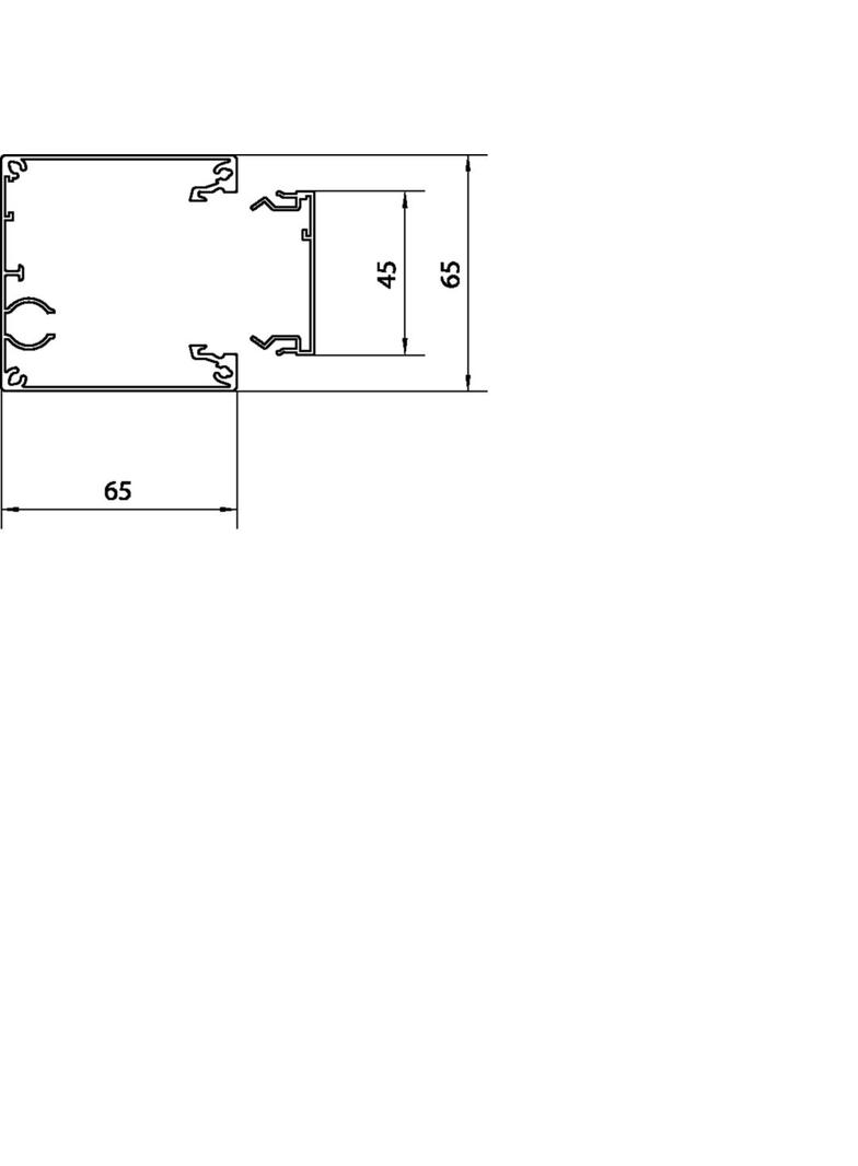 tehalit.DB Minikolumna jednostronna 45 wys. 650mm alu DBP45650ELN HAGER