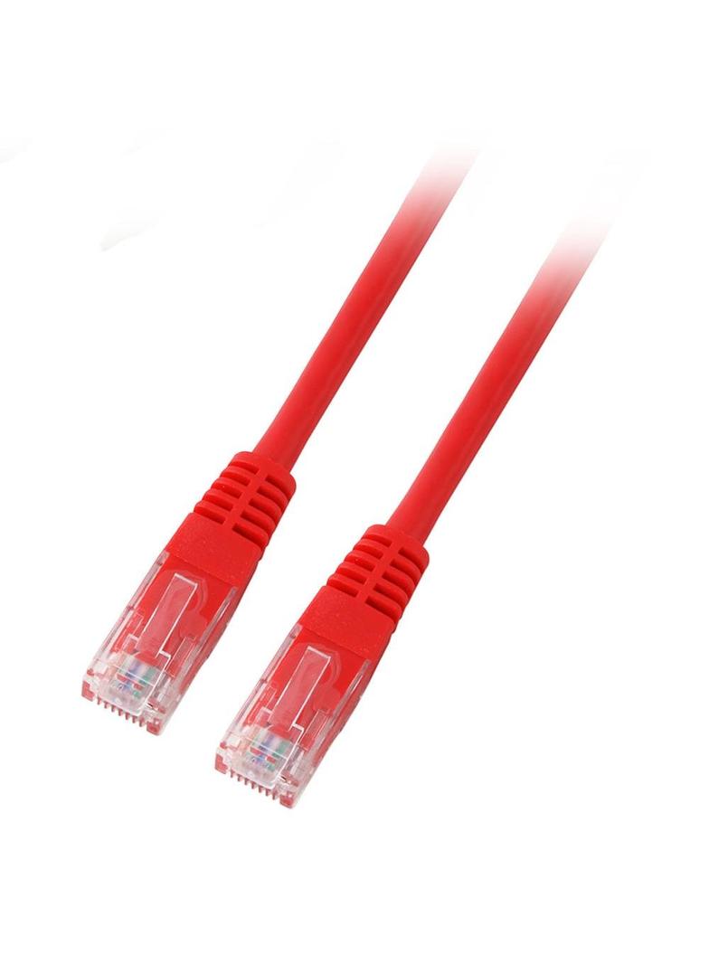 Patchcord RJ45 U/UTP kat. 5e PVC CCA czerwony 10m