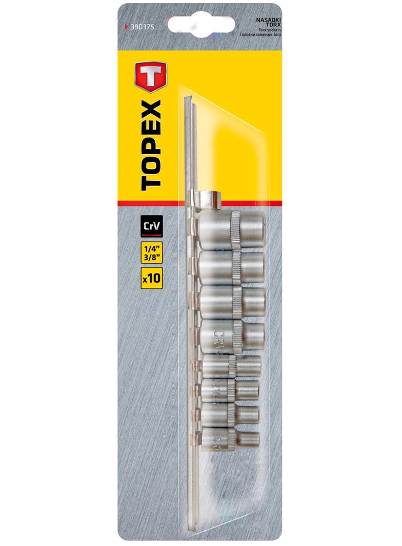 Nasadki Torx 1/4", 3/8", zestaw 9 szt.