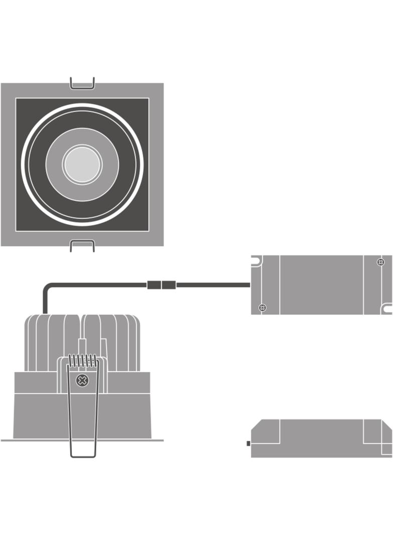 SP SQUARE DK ADJ 8W 3000K FL BK LEDV LEDVANCE