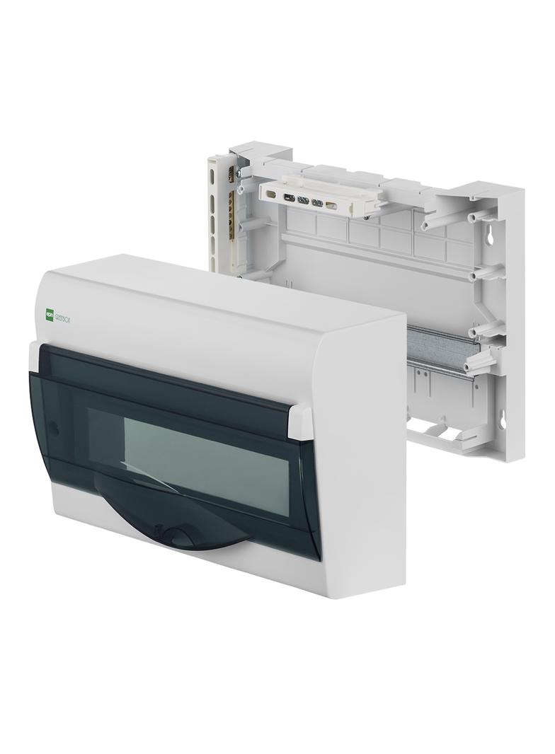 Rozdzielnica GREEN BOX n/t 12-modułem IP40 szyba transparentna dymna