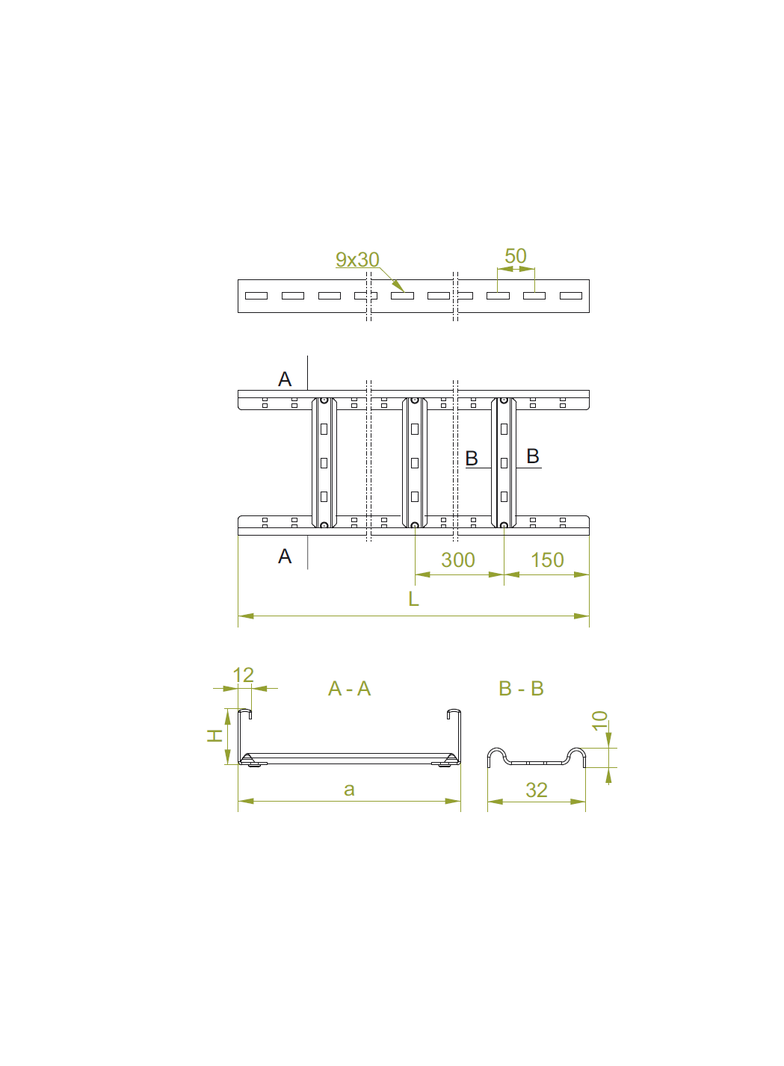 DKC600H45/6 N DRABINKA 2,0 MM